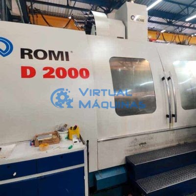 Centro De Usinagem Com Quarto Eixo Marca Romi Modelo D2000 Virtual Máquinas Operatrizes CNC e Convencionais, novas e usadas. Centro de Usinagem, Fresadora CNC, Torno CNC e Equipamentos.