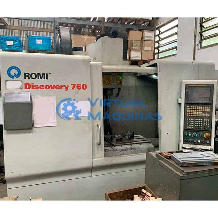 Centro De Usinagem Marca Romi Discovery 760 Com Quarto Eixo