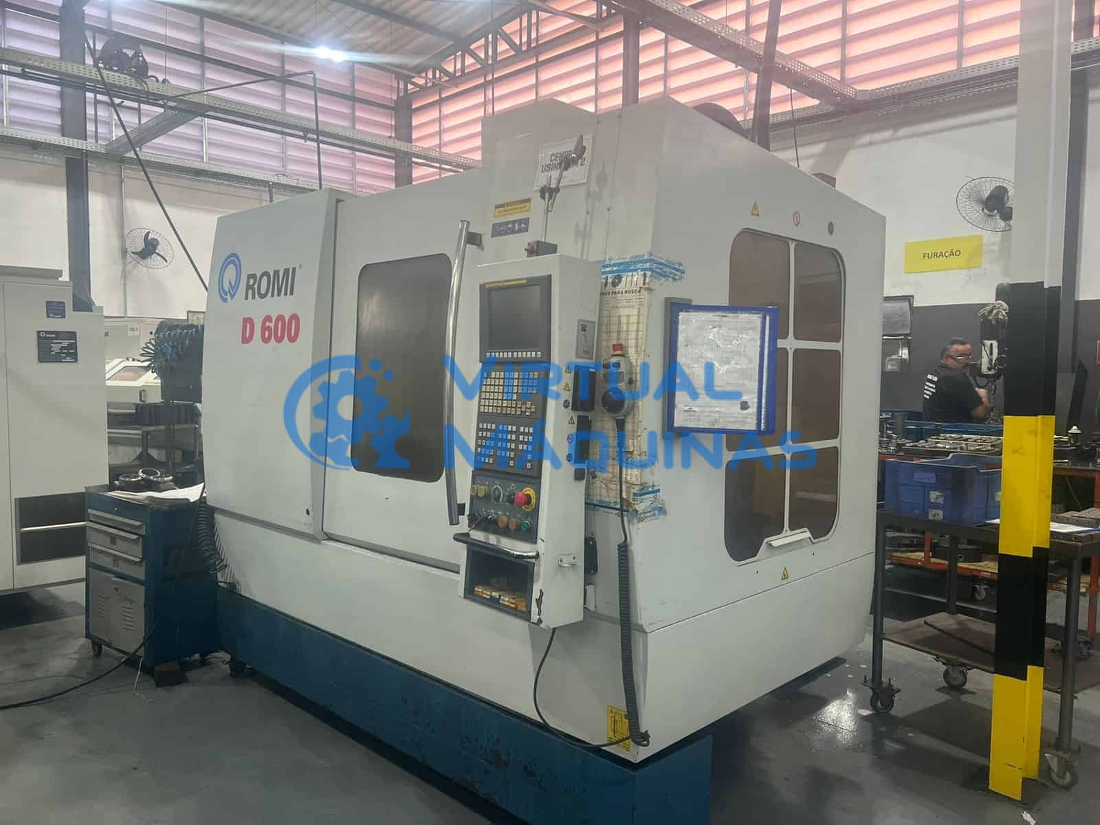 Centro De Usinagem Marca Romi Modelo D600 Com Quarto Eixo