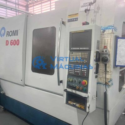 Centro De Usinagem Marca Romi Modelo D600 Com Quarto Eixo Virtual Máquinas Operatrizes CNC e Convencionais, novas e usadas. Centro de Usinagem, Fresadora CNC, Torno CNC e Equipamentos.