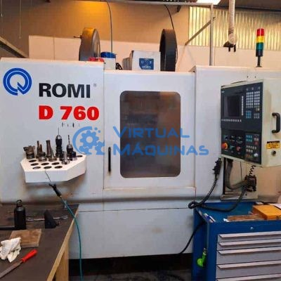 Centro De Usinagem Marca Romi Modelo Discovery 760 Ano 2003 Virtual Máquinas Operatrizes CNC e Convencionais, novas e usadas. Centro de Usinagem, Fresadora CNC, Torno CNC e Equipamentos.