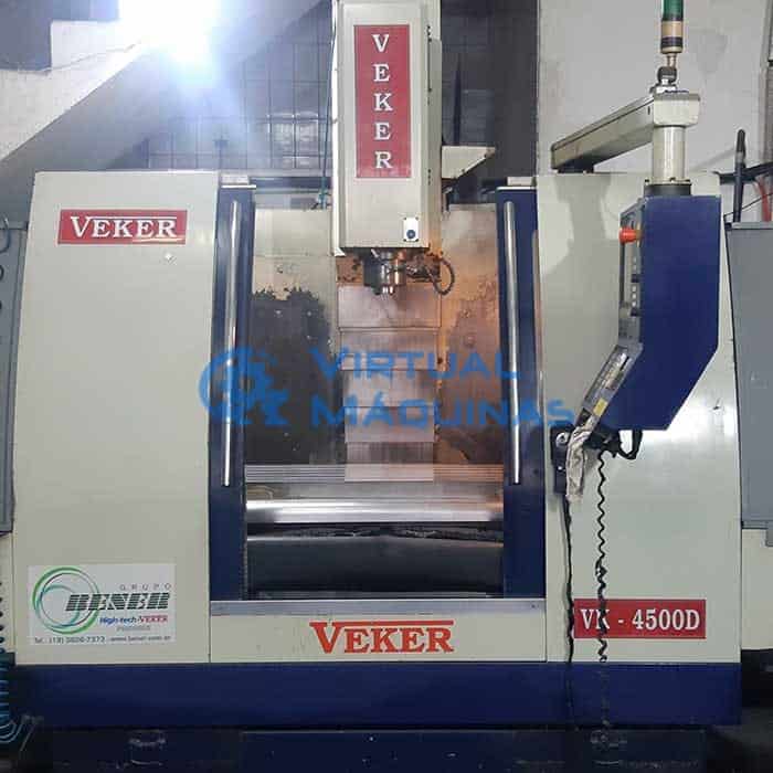 Fresadora Cnc Marca Veker Mod. 4500d (xyz) 1000 X 500 X 550 Mm