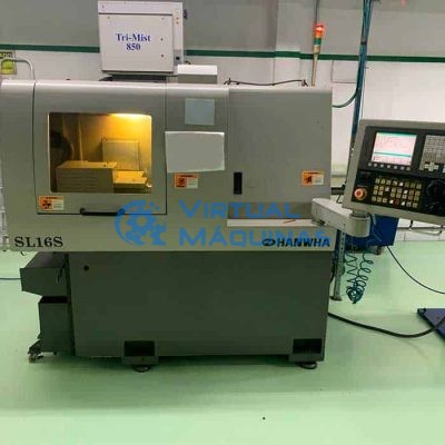 Torno Cnc Cabeçote Móvel Tipo Suíço Marca Hanwha Modelo Sl16s Virtual Máquinas Operatrizes CNC e Convencionais, novas e usadas. Centro de Usinagem, Fresadora CNC, Torno CNC e Equipamentos.