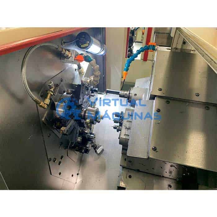 Torno Cnc Cabeçote Móvel Tipo Suíço Traub Tnl 12/7 Ano 2001