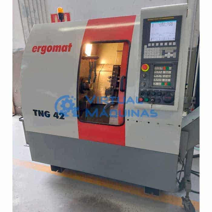 Torno Cnc Ergomat Tng 42 Com Pinça E Gang Pouco Uso