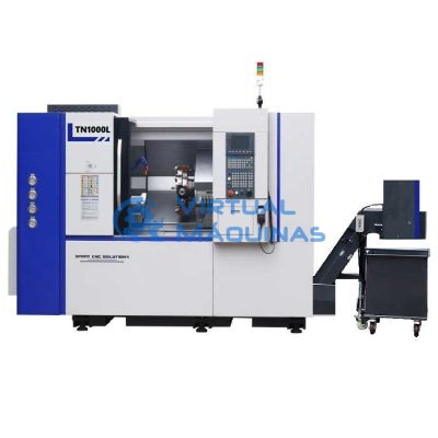 Torno Cnc Modelo Tn1000l Com Ferramenta Acionada Virtual Máquinas Operatrizes CNC e Convencionais, novas e usadas. Centro de Usinagem, Fresadora CNC, Torno CNC e Equipamentos.