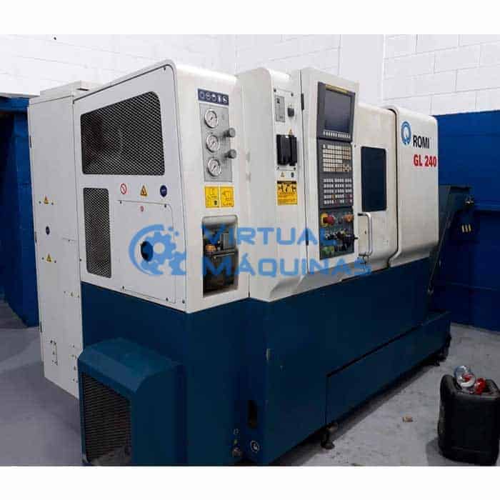 Torno Cnc Romi Gl240 Ano 2010 (diâm X Comp) 300 X 400 Mm