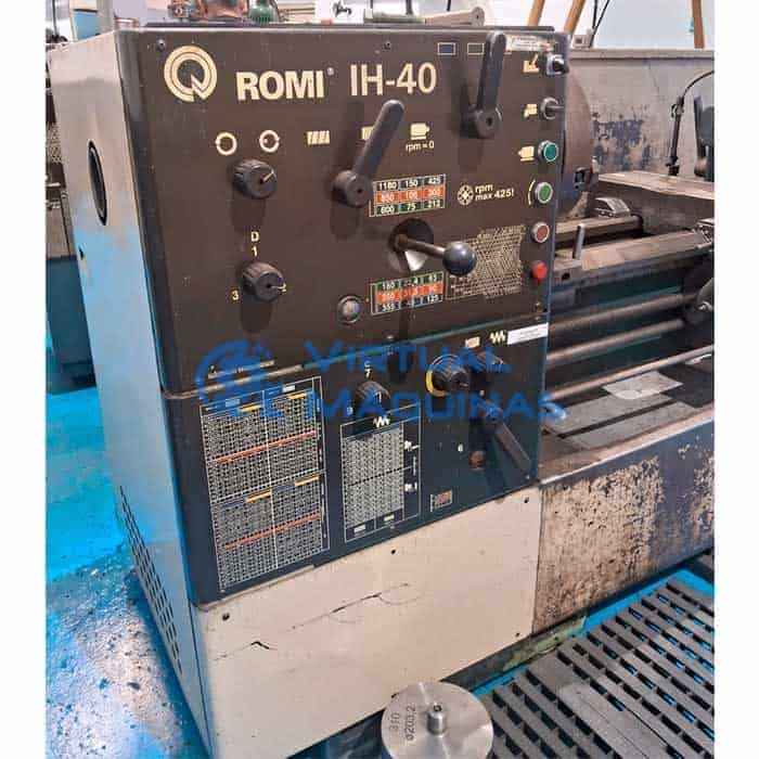 Torno Mecânico Marca Romi Modelo Ih 40 (Ø X Comp) 500 X 2000 Mm