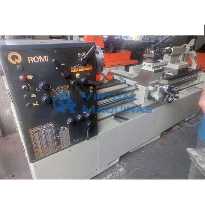 Torno Mecânico Marca Romi Modelo S 30b (Ø X Comp) 650 X 1500 Mm