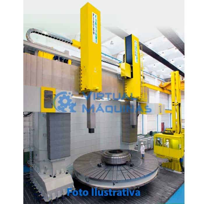 Torno Vertical Cnc Marca Pietro Carnaghi Diâmetro De 14.000 Mm