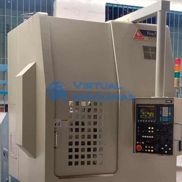 Torno Vertical Cnc Marca You Ji Com Ferramenta Acionada