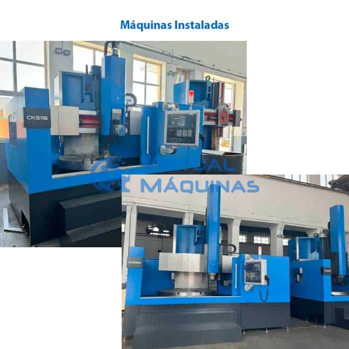 Torno Vertical Cnc Modelo 5123 Com Diâmetro Torneável De 2300 Mm
