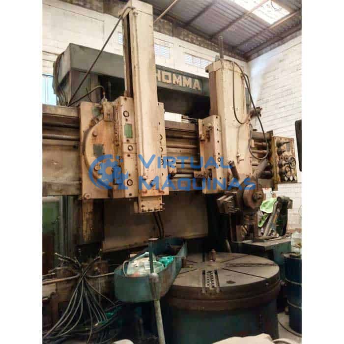 Torno Vertical Dupla Coluna Marca Homma Até Diâmetro De 2300 Mm