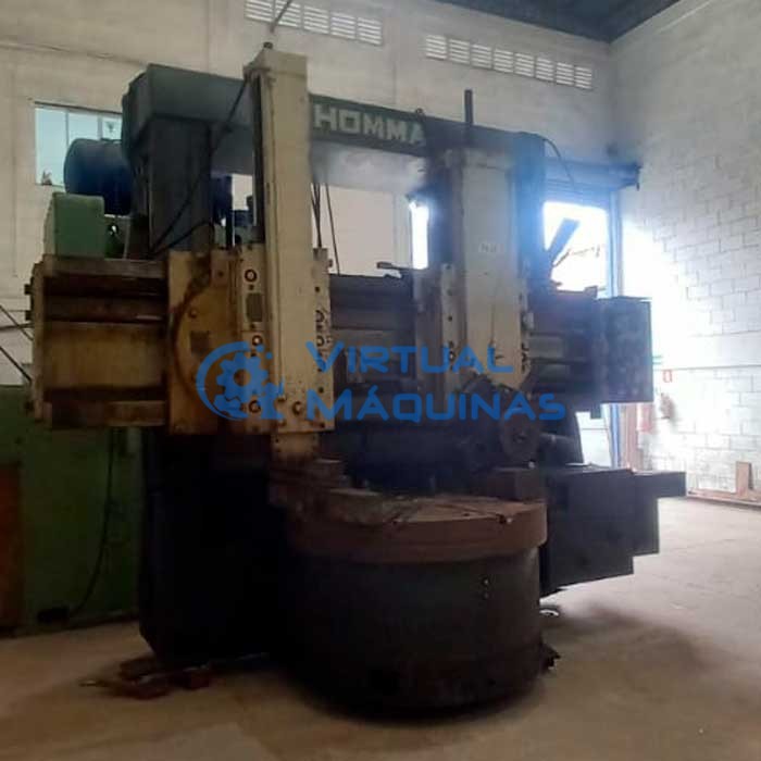 Torno Vertical Dupla Coluna Marca Homma Até Diâmetro De 2300 Mm