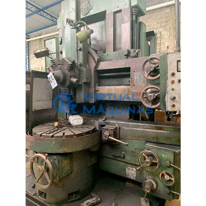 Torno Vertical Italiano Com Placa De Diâmetro 900 Mm