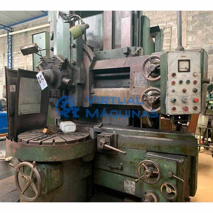 Torno Vertical Italiano Com Placa De Diâmetro 900 Mm